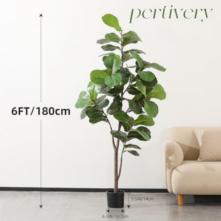 Artificial Fiddle Leaf Fig Tre - Ficus Lyrata Tree review and price