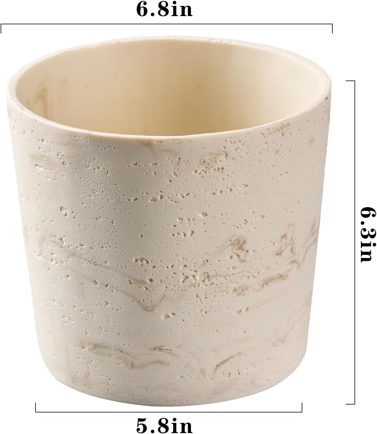 7 Inch Natural Travertine Text - Aloe Vera Pot review and price