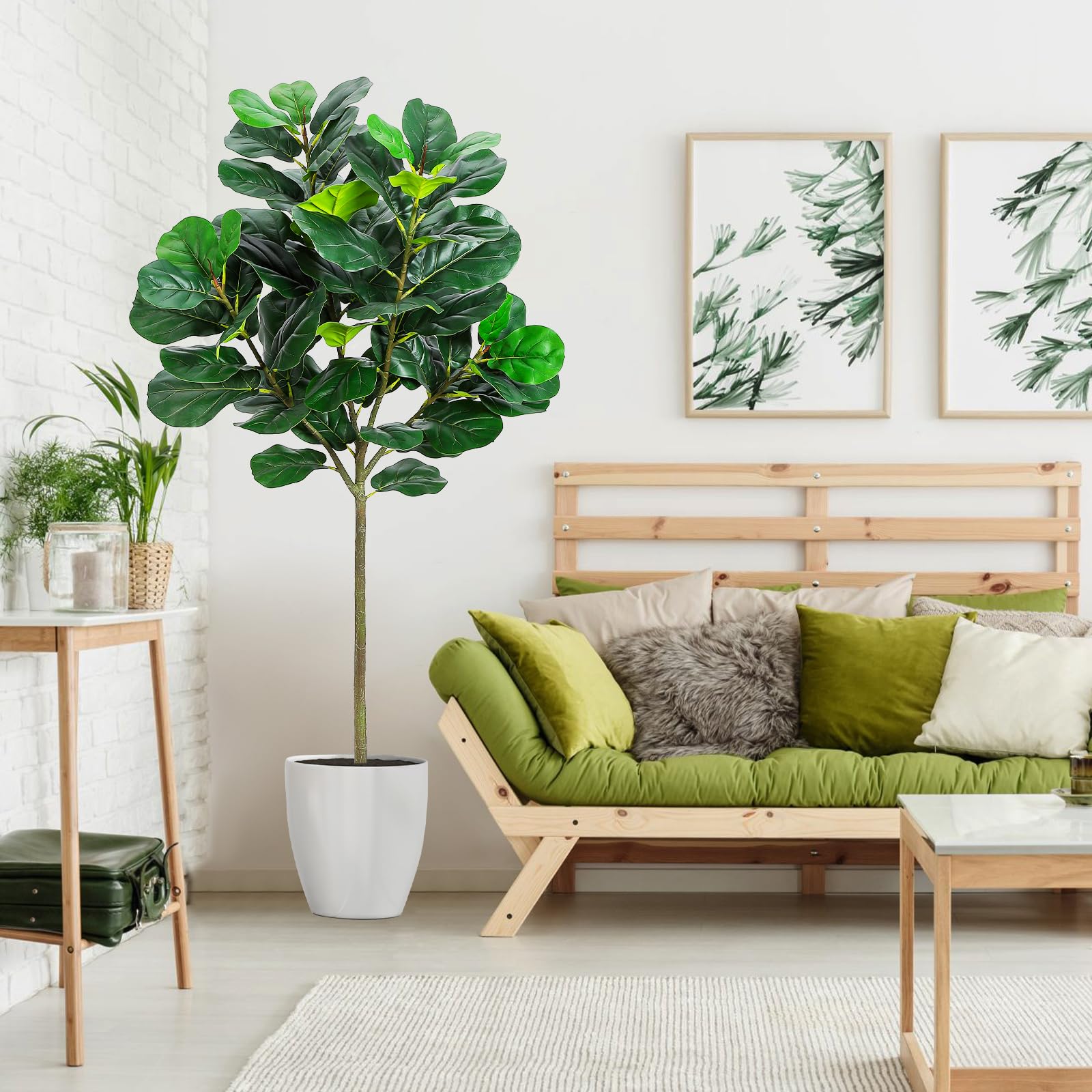 GlowSol 5.2 Ft Artificial Fidd - Ficus Lyrata Tree review and price