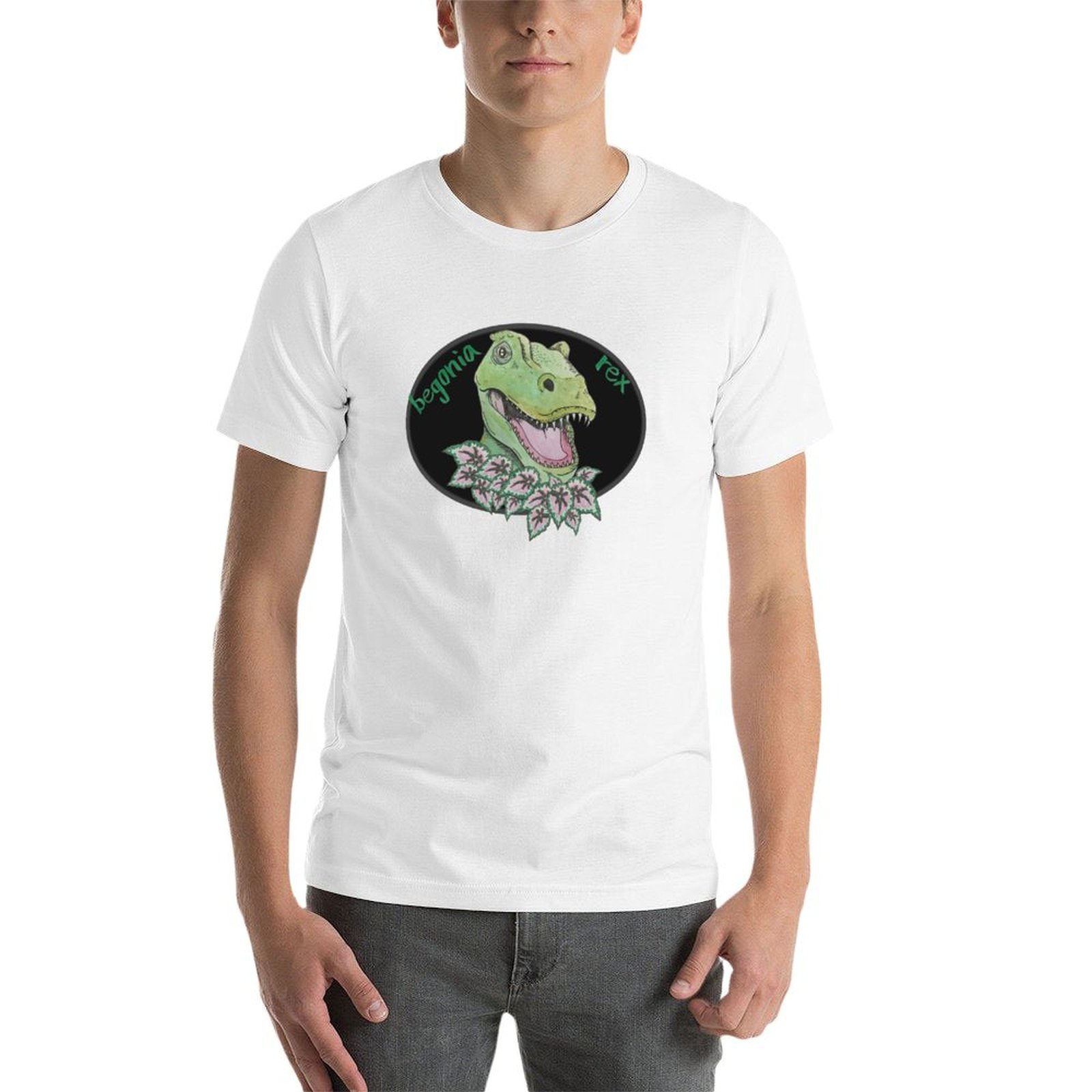 T rex begonia T-Shirt cotton t - Begonia Rex review and price