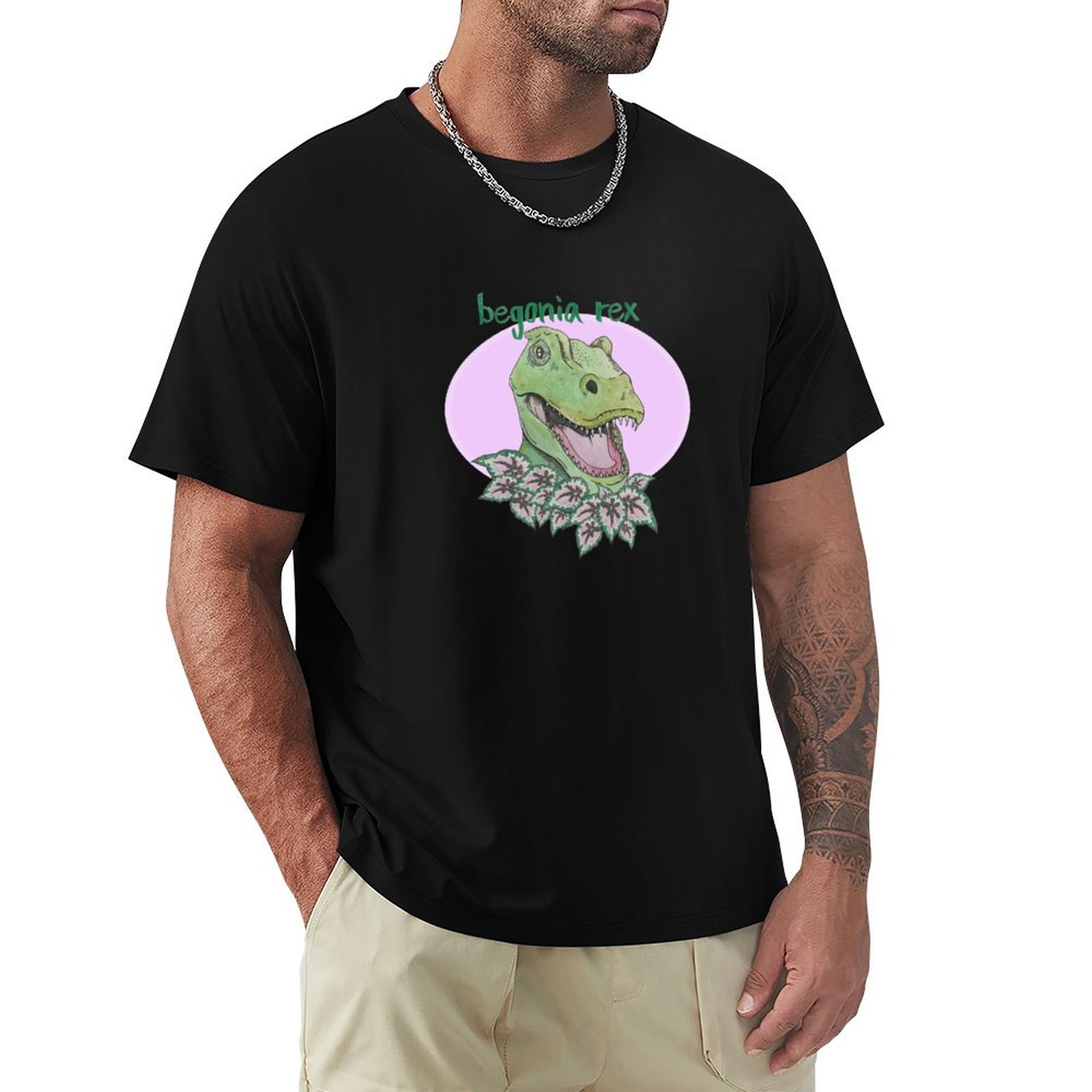 T rex begonia (pink) T-Shirt S - Begonia Rex review and price